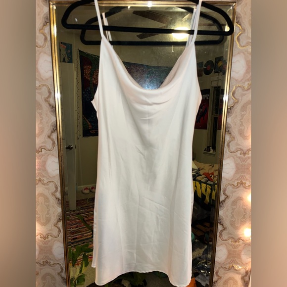 Urban Outfitters White Cowl Neck Slip Dress - Picture 4 of 5